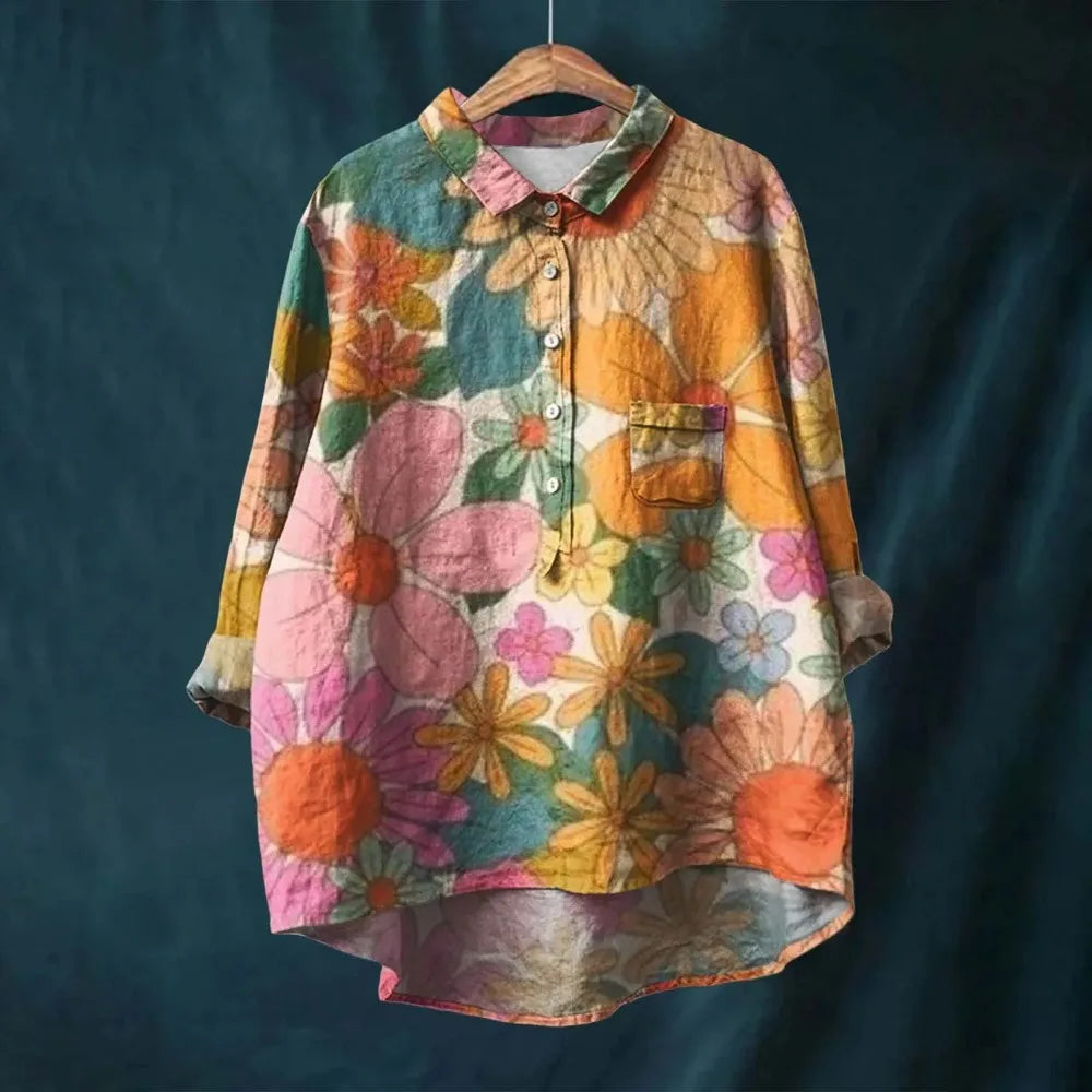 Blouse Vintage à Fleurs