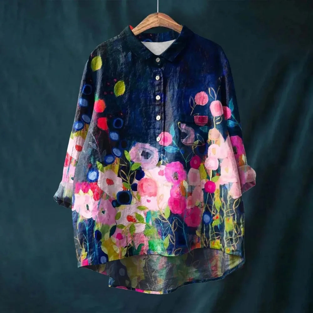 Blouse Vintage à Fleurs