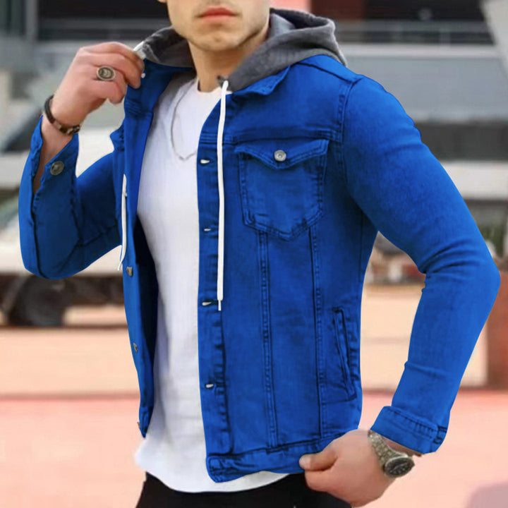 Chemise en denim avec capuche