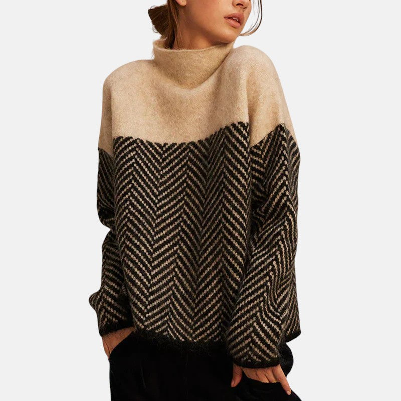 Eva - Pull en maille chevrons