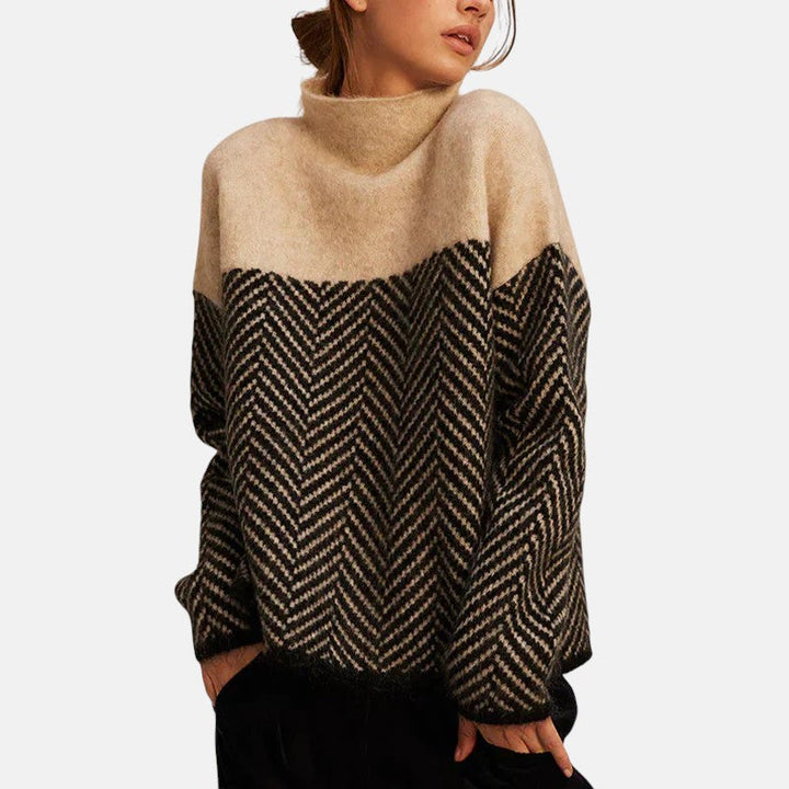 Eva - Pull en maille chevrons
