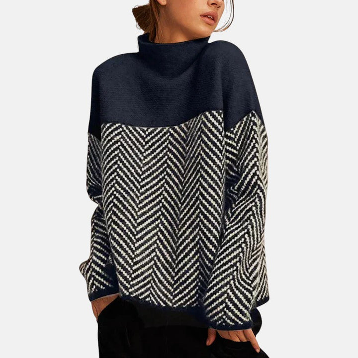 Eva - Pull en maille chevrons