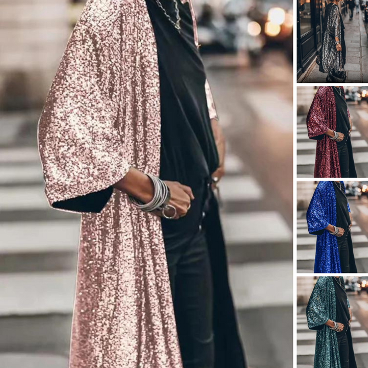 Veste en Tricot Pailletée et Coupe-Vent - Suzie