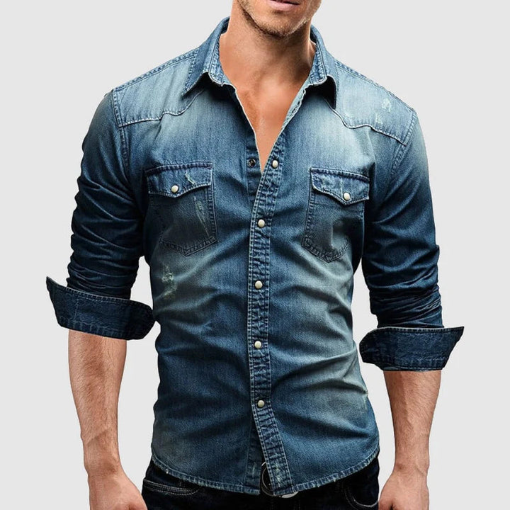 Chemise en denim décontractée pour femmes