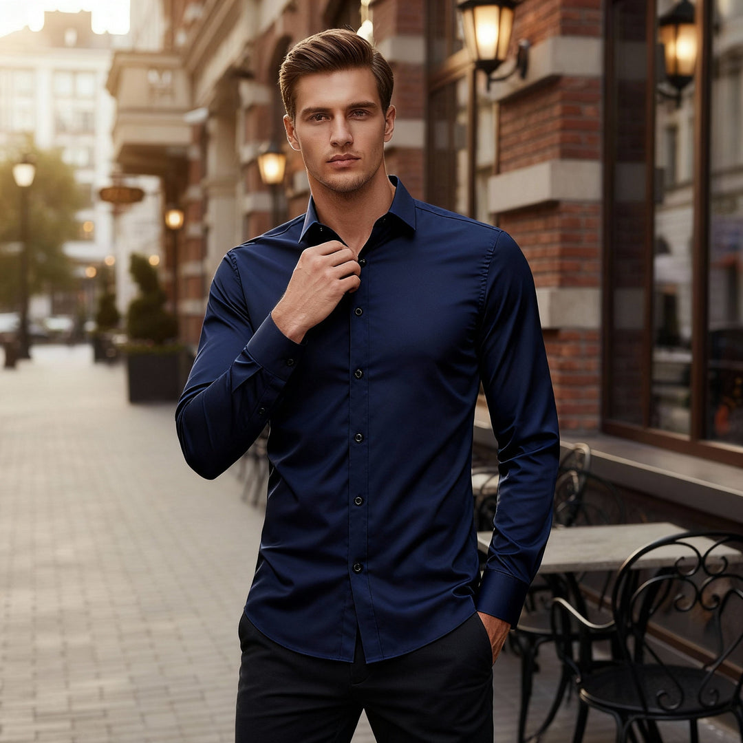 Chemise stretch sans repassage et respirante