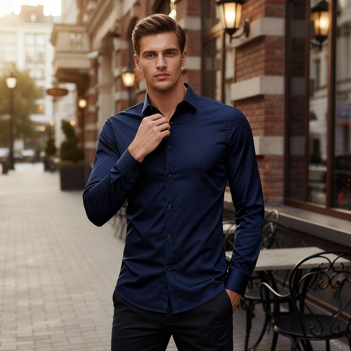 Chemise stretch sans repassage et respirante