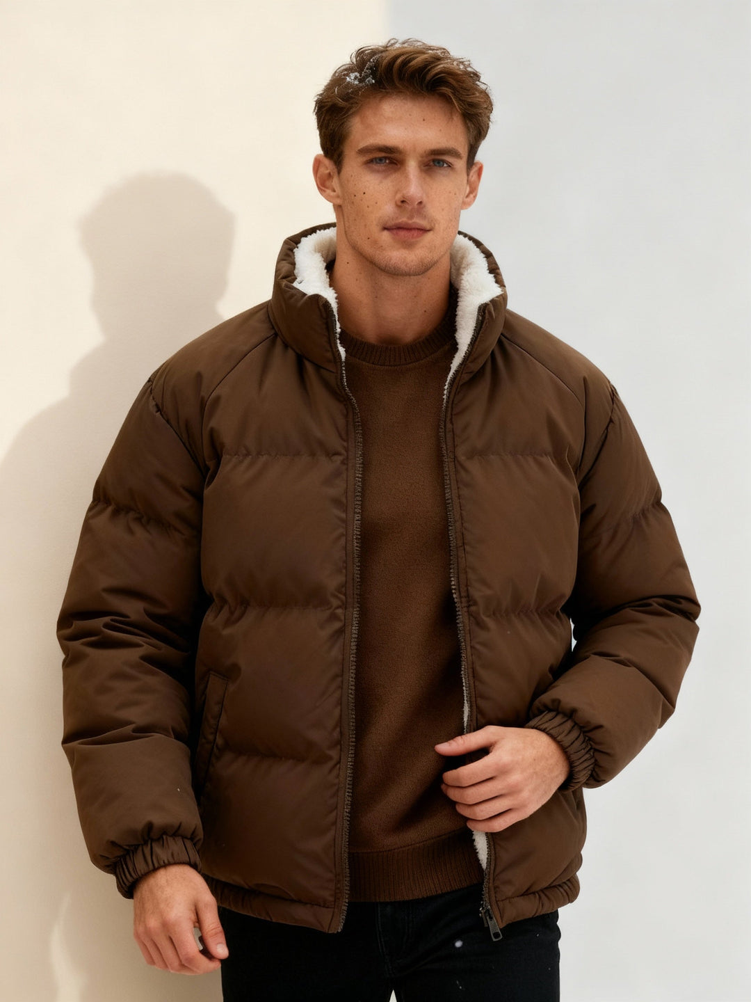 Veste Puffer Streetwear Ultrachauffante en Fleece – Veste Thermo Confort pour Hommes