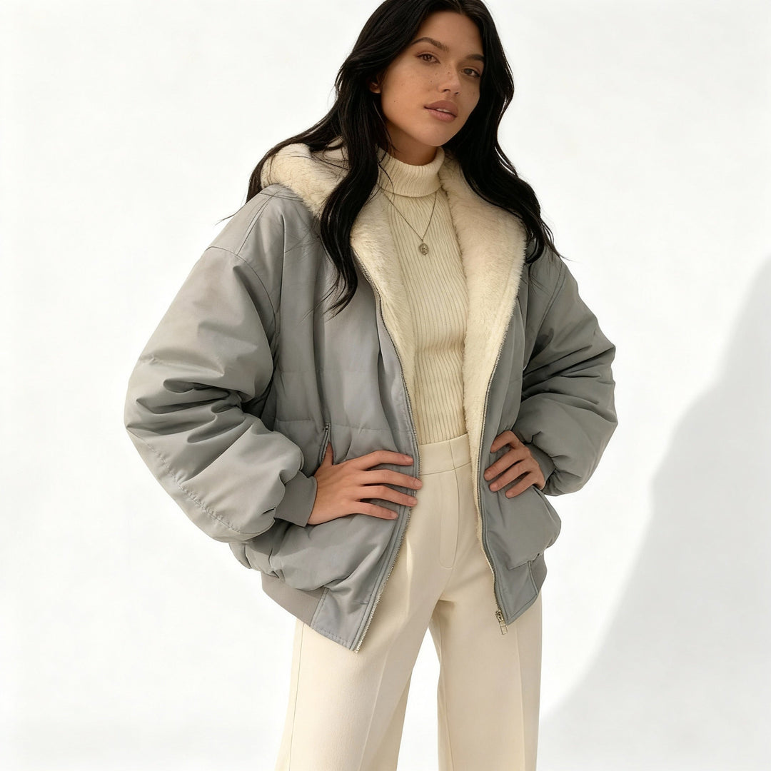 Veste d'hiver femme en polaire thermo oversized