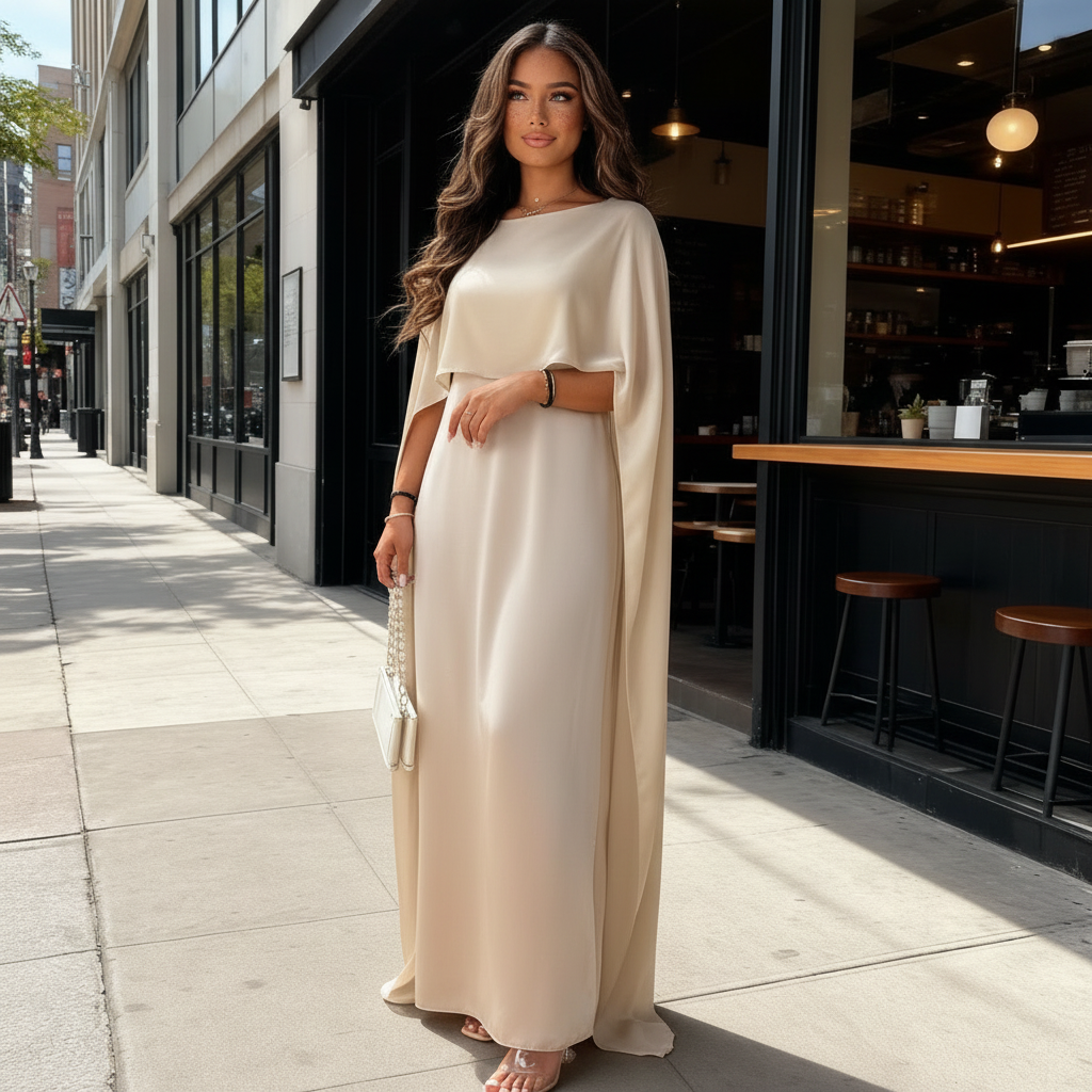 Robes longues pour femmes en satin