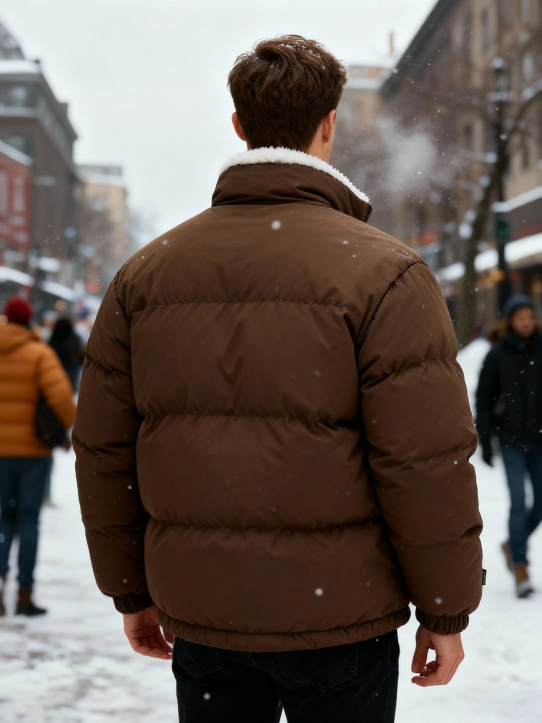 Veste Puffer Moderne Thermo-Chauffante – Confort d'Hiver Veste en Fleece pour Hommes