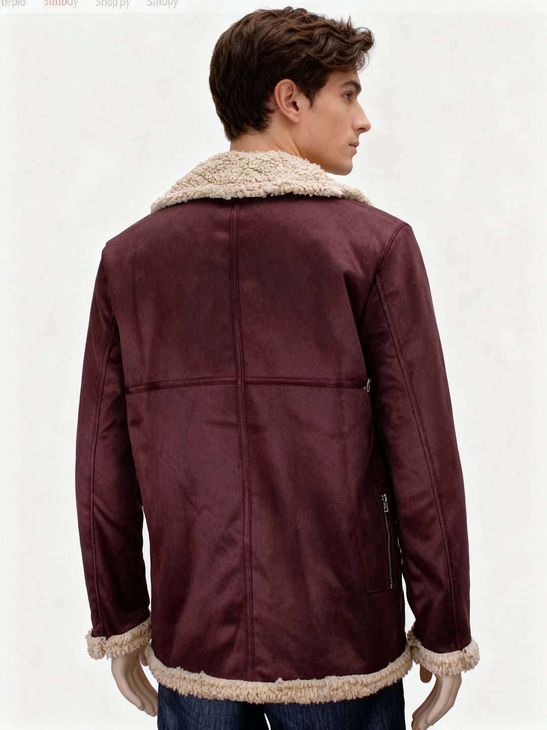 Veste en cuir d'agneau pour hommes