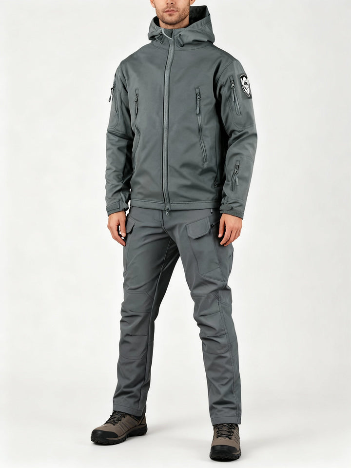 Veste multifonctionnelle pour hommes avec doublure en polaire et fermeture éclair