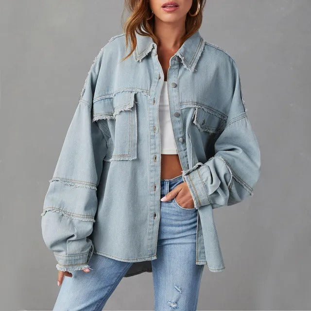 Veste en jean ample en coton