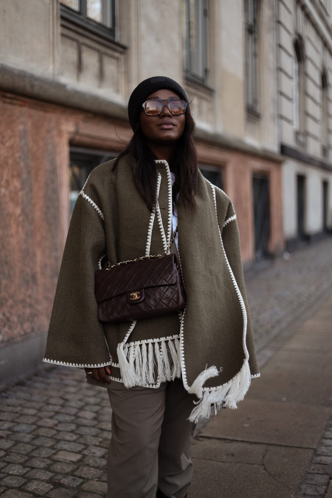 Veste de luxe avec écharpe