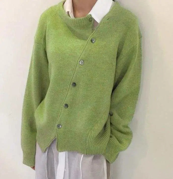 Cardigan enveloppant avec détail de bouton