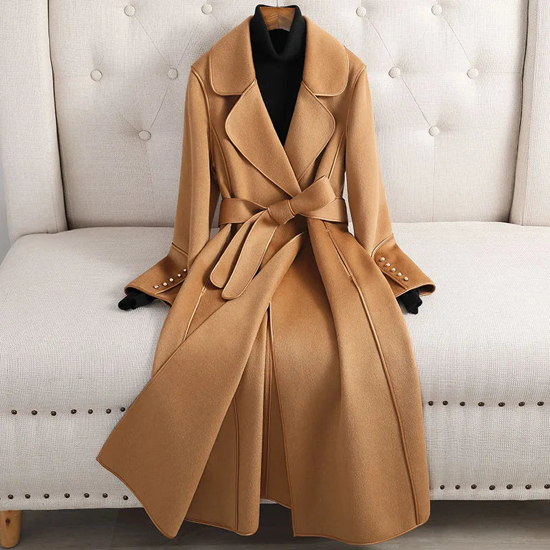 TRENCH COAT EN LAINE MÉRINO DE LILIAN-THOURAM