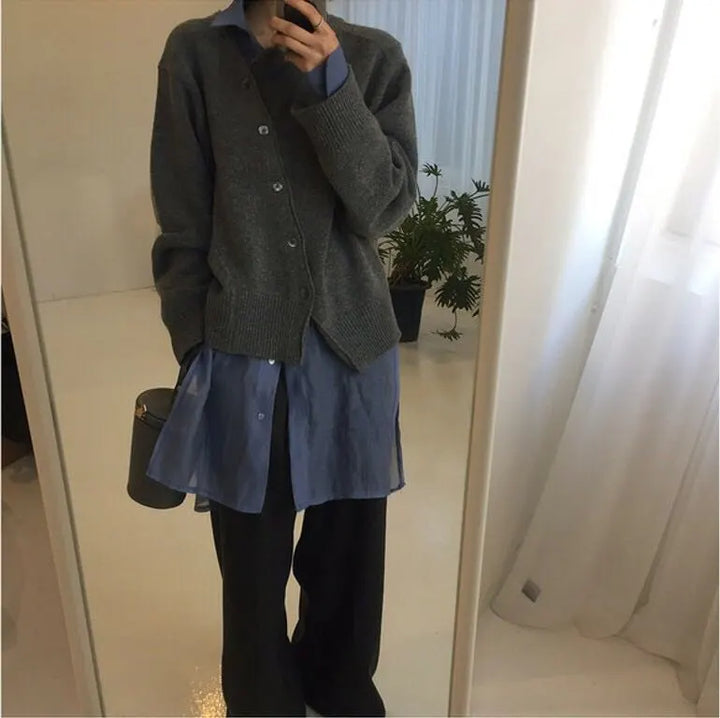 Cardigan enveloppant avec détail de bouton