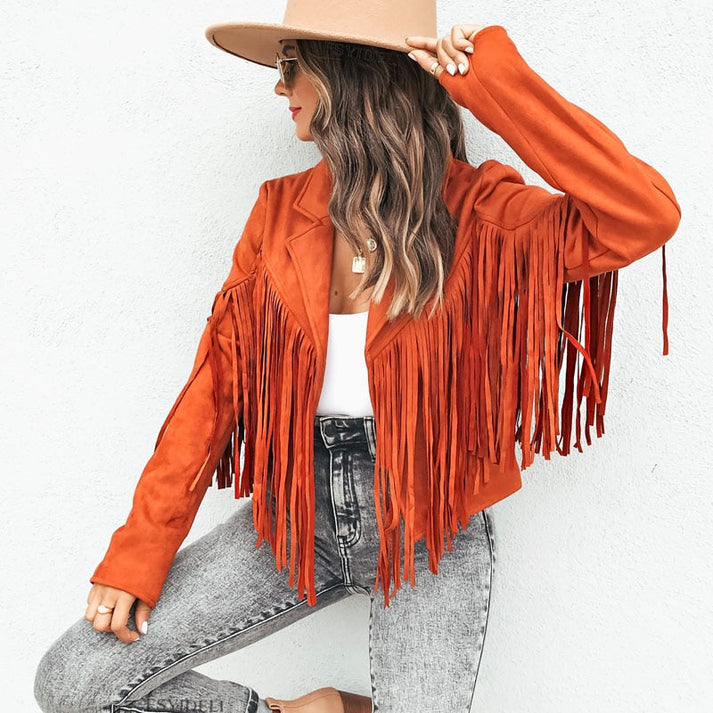 Manteau à franges chic avec une touche western