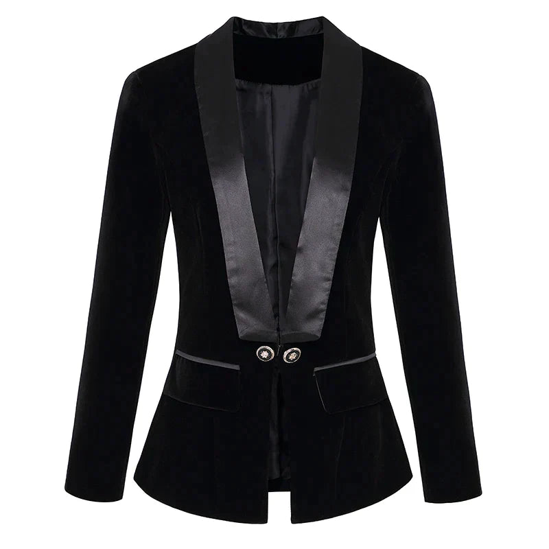 Veste de smoking Samt avec revers en satin
