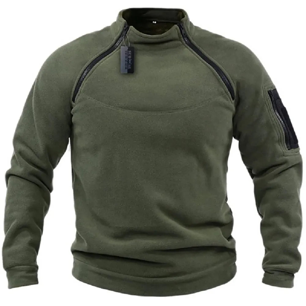 Sweat à capuche militaire tactique avec fermeture éclair