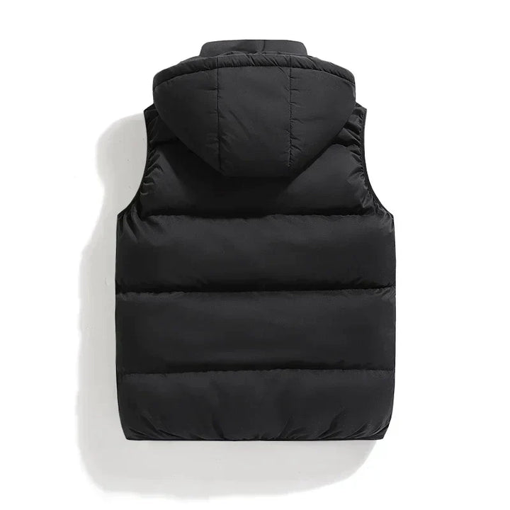 Heidi-Mode - Gilet élégant avec capuche amovible pour hommes