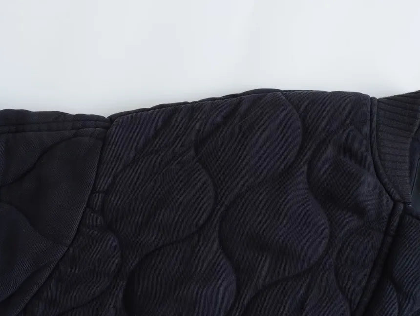 Veste en coton à col rond