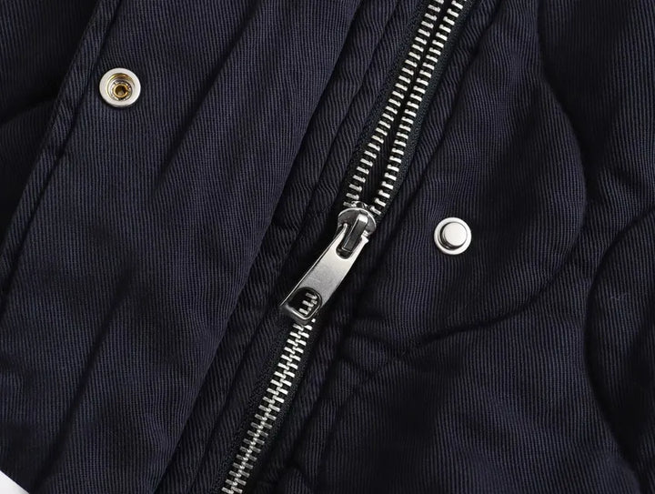 Veste en coton à col rond