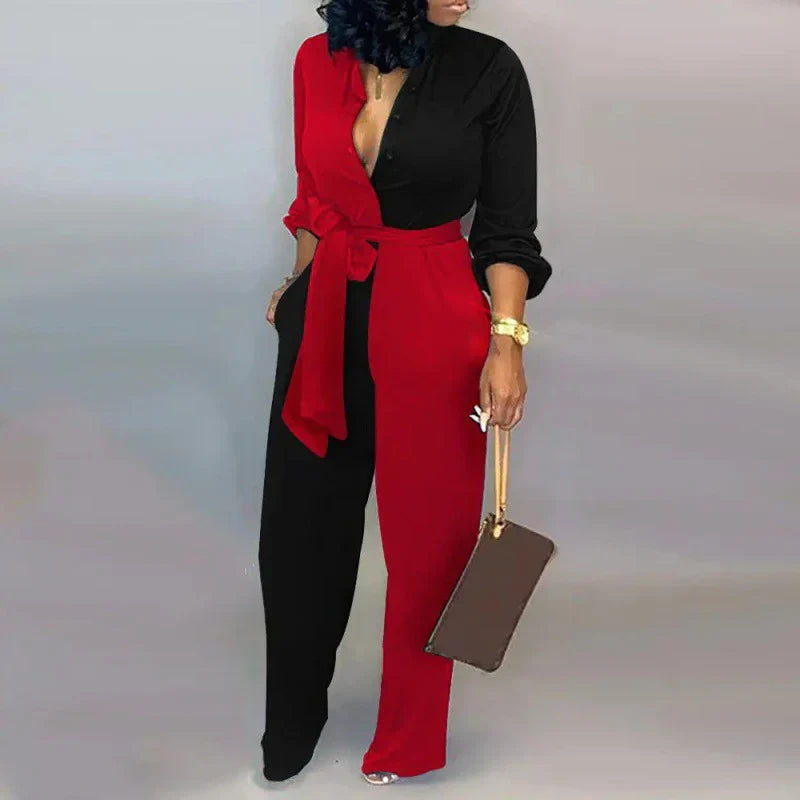 Heidi - Combinaison avec décolleté en V et lacets