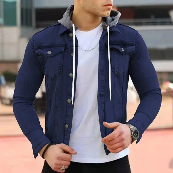 Chemise en denim avec capuche