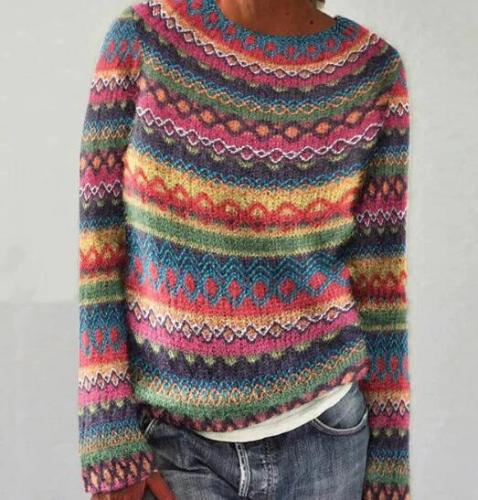 Pull en tricot élégant avec col rond