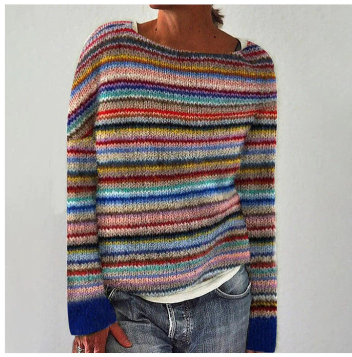 Pull en tricot élégant avec col rond