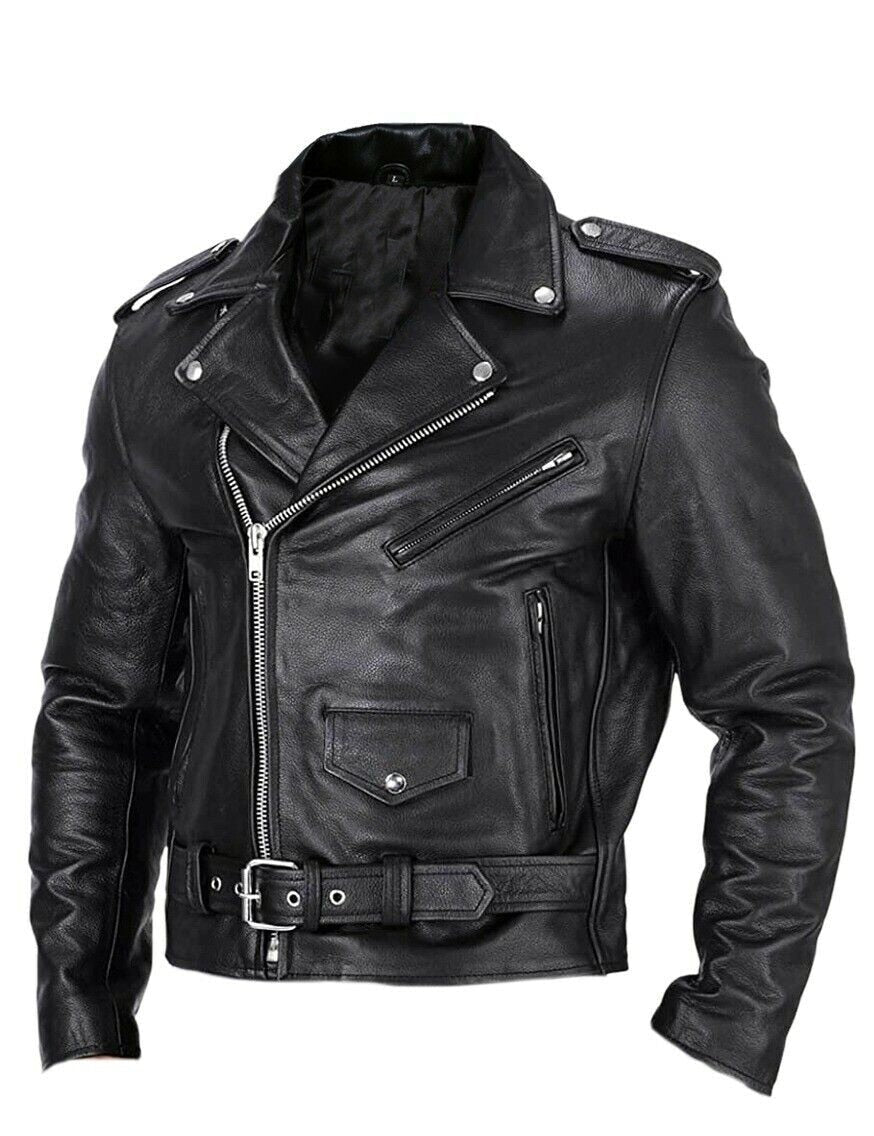 Veste pour hommes Slim Fit col montant veste de moto coupe-vent