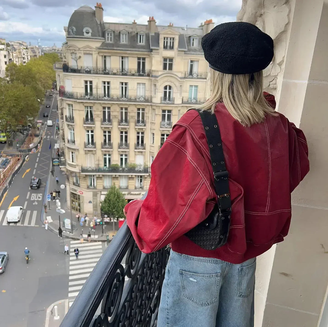 Veste oversize rouge