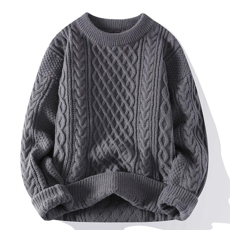 Pull en tricot vintage avec col rond