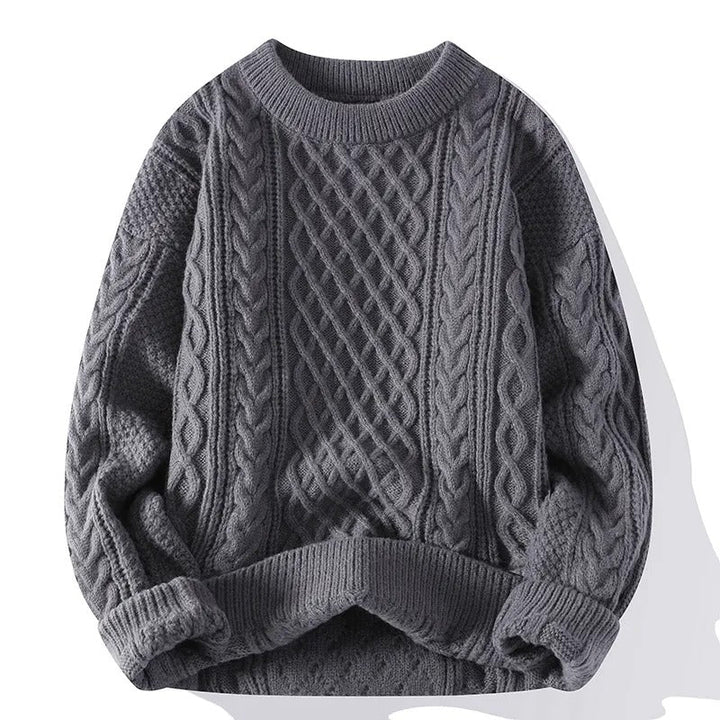 Pull en tricot vintage avec col rond