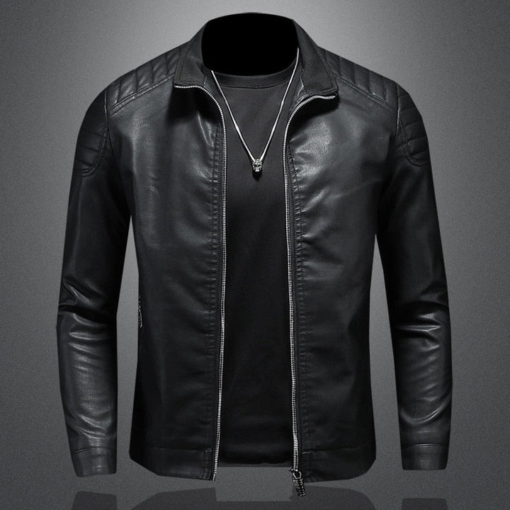 Heidi-Mode – Veste PU de style biker pour hommes