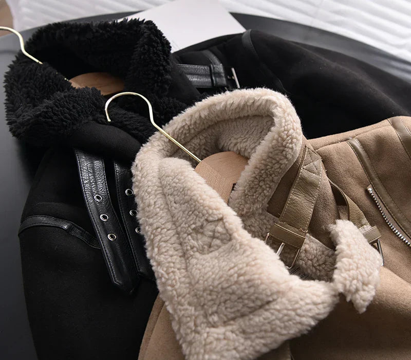 Heidi | Veste Bomber en Fleece Sherpa