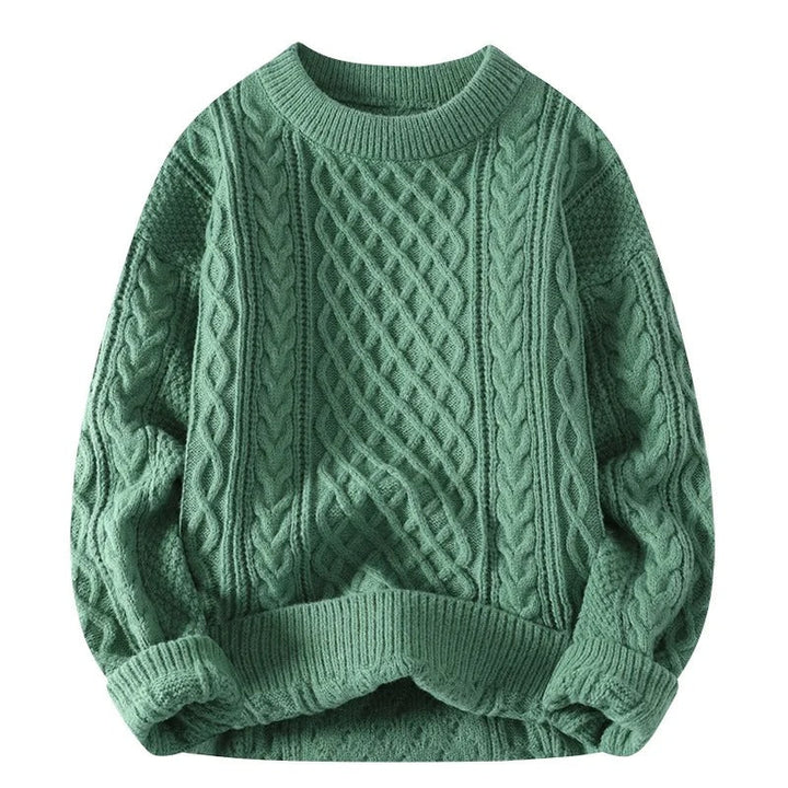 Pull en tricot vintage avec col rond