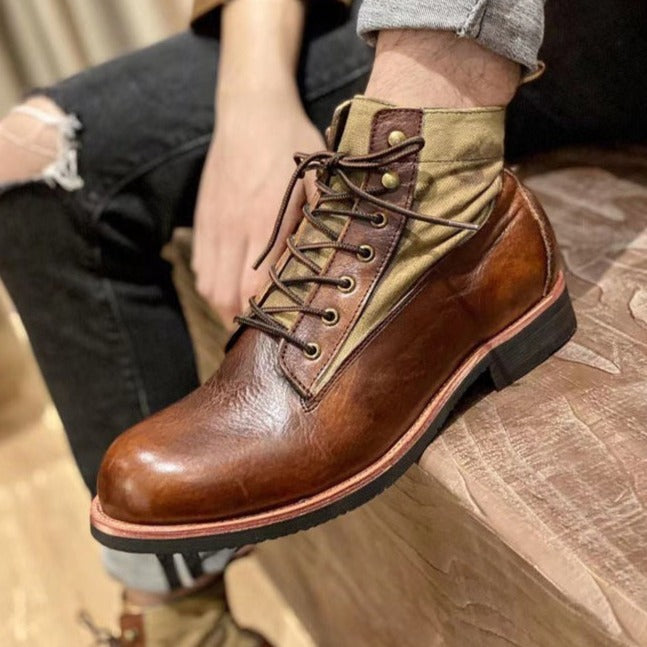 Bottes en cuir véritable