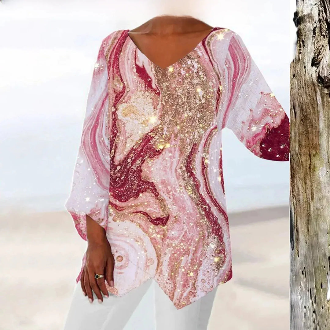 Haut vintage avec décolleté en V