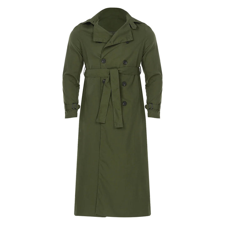 Trench-coat double boutonnage pour hommes avec ceinture intemporelle