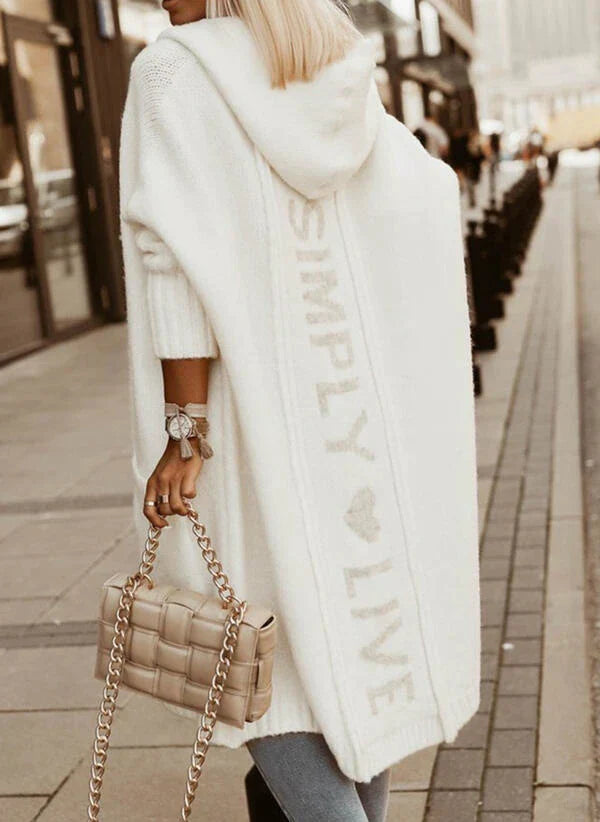 Cardigan long avec capuche