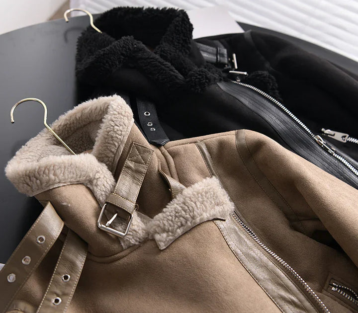 Heidi | Veste Bomber en Fleece Sherpa