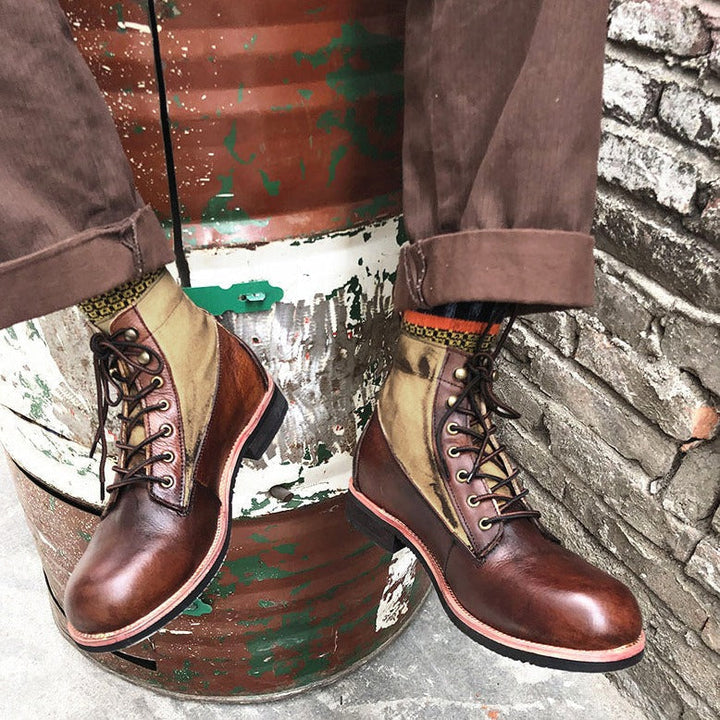 Bottes en cuir véritable