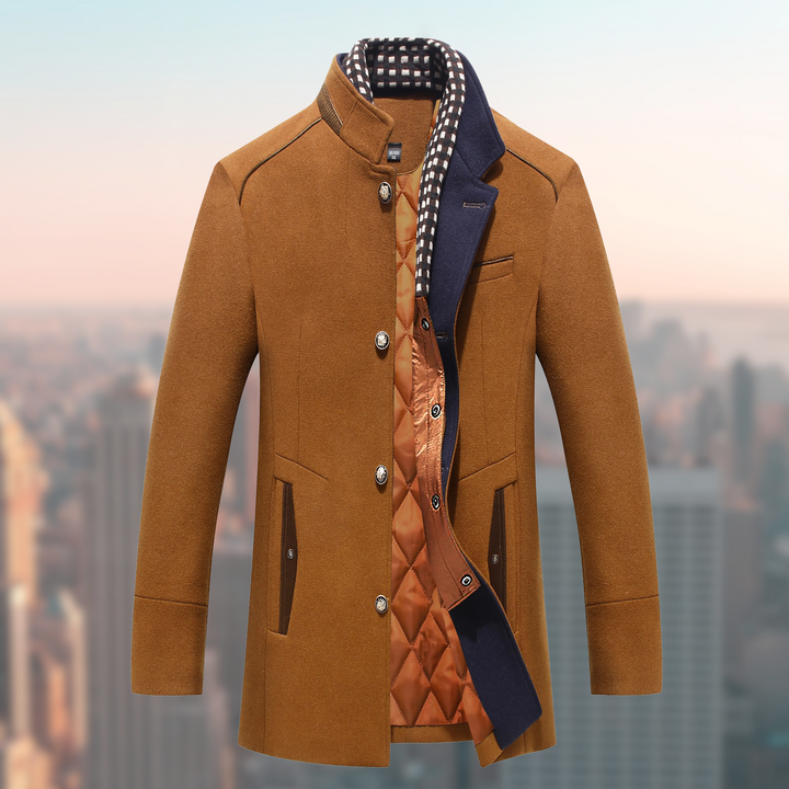 Heidi-Mode | Manteau Long en Laine Coupe-Vent pour Hommes