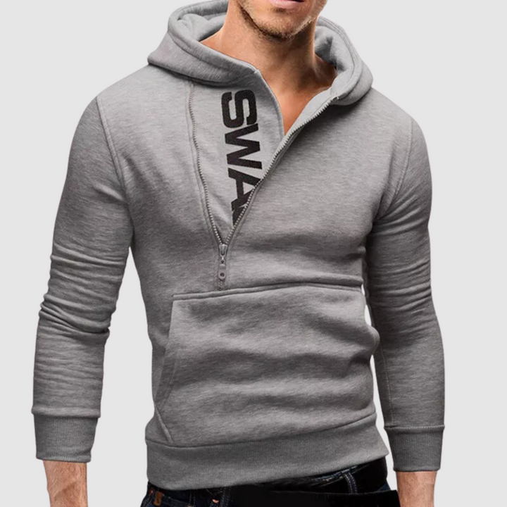 Sweat à capuche zippé pour hommes avec coupe confortable