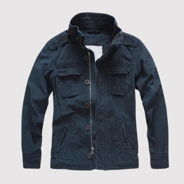 Veste en jean rétro avec plusieurs poches