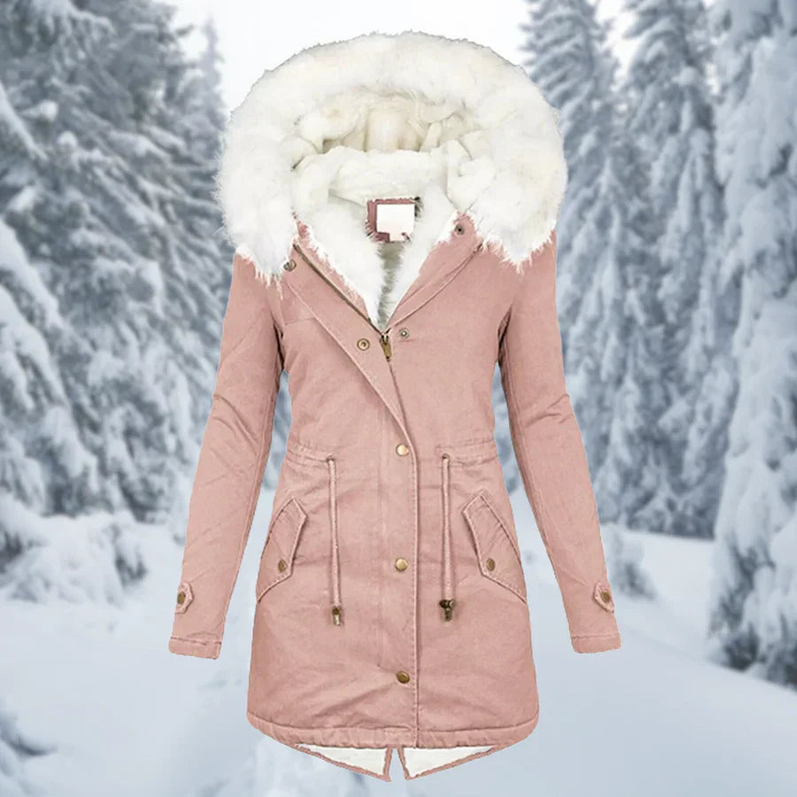 Veste d'hiver chaude pour femmes, mi-longue