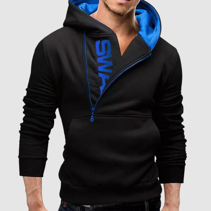 Sweat à capuche zippé pour hommes avec coupe confortable