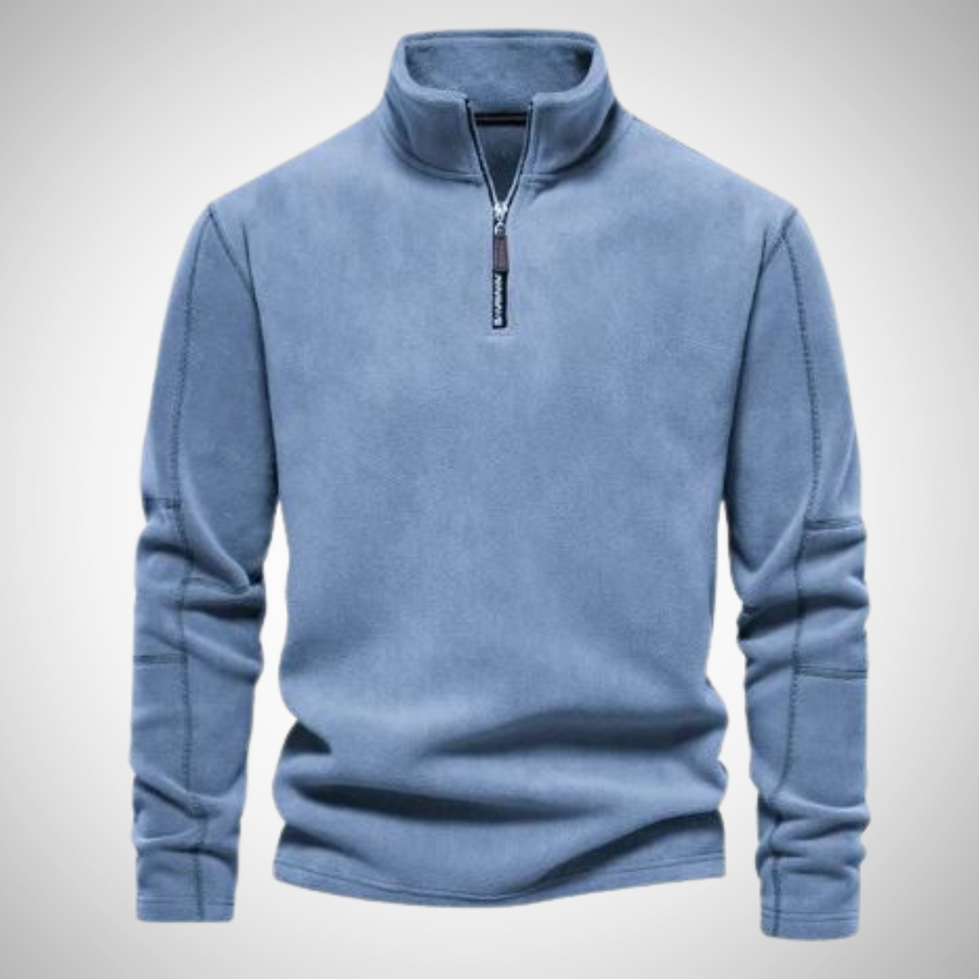 Sweat-shirt Unisexe à Zip Col Étroit Doux Anti-Rides